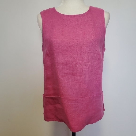 Vintage Caprice D'un Jour Paris Linen Pink Top - Picture 2 of 7